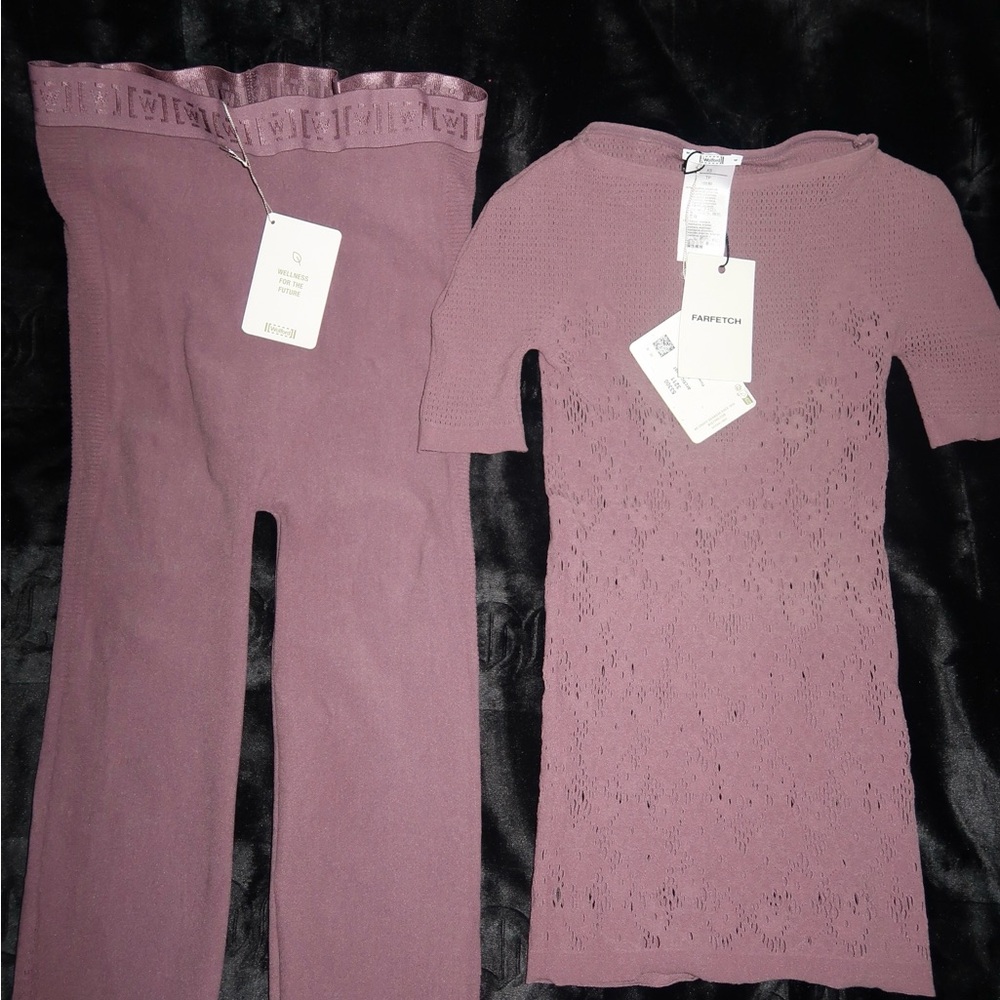 Mauve Knit Top and Leggings Set